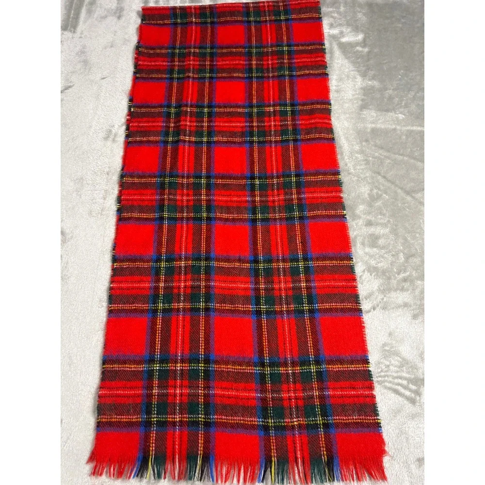 Stewart Royal by Rodlinoch Red Tartan Plaid 100%‎ Pure New Wool Scarf Scotland